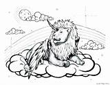 Coloring Pages Unicorn Realistic Christmas Depressing Drawing Book Color Getdrawings Adult Getcolorings Clouds Kids sketch template