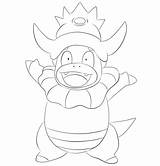 Slowking Coloring sketch template
