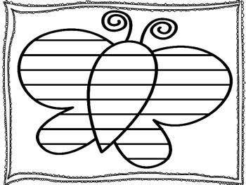 butterfly writing template  wonderfulworksheets tpt