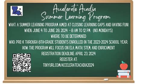 date  accelerate acadia summer learning program announced