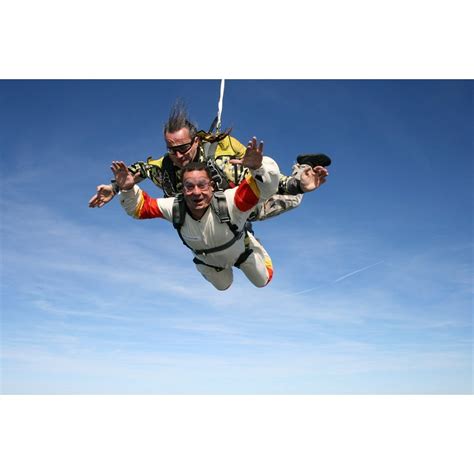 beauty duo extreme sport sky skydiving escape      laminated poster  bright