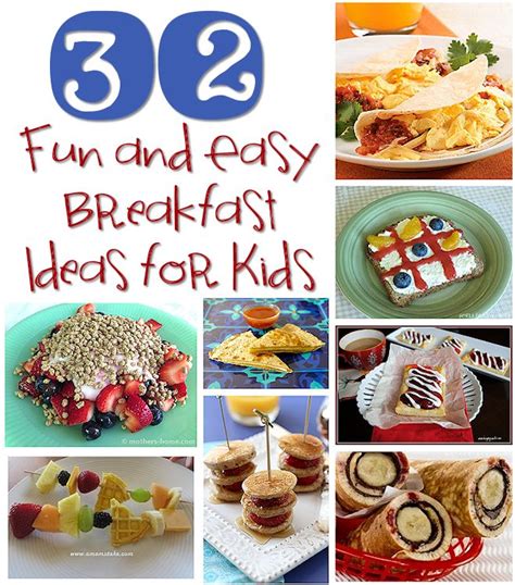 fun  easy breakfast ideas  kids mothers home