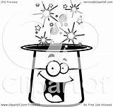 Magic Hat Clipart Smiling Coloring Cartoon Character Happy Thoman Cory Outlined Vector Magician 2021 Clipground Show Template sketch template