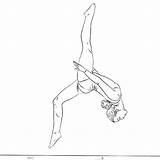 Gymnastics Trampoline sketch template