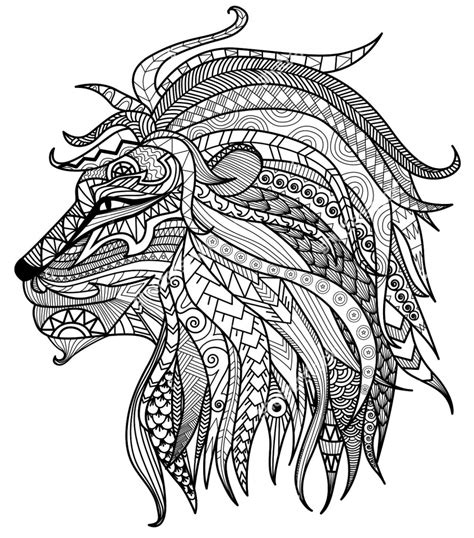lion coloring pages  adults printable
