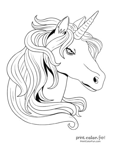 realistic unicorn coloring pages juluproduction
