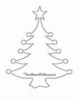 Christmas Tree Stencil sketch template