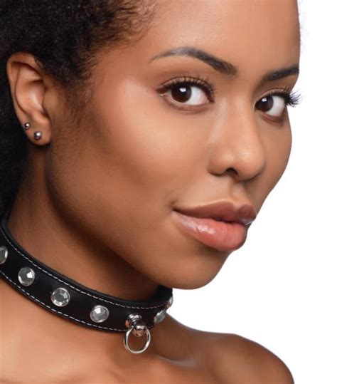 Bling Vixen Leather Choker With Rhinestones Clear On Literotica