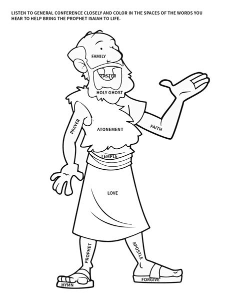 isaiah coloring pages  children