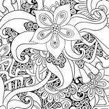 Fleurs Adulte Zentangle Anti Vettore Detente Miramont Amore Cuciture Complet Scarabocchi Impreciso Decorativo Floreale Educative sketch template