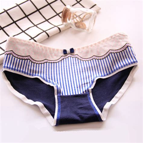 Buy Women S Cotton Panties Stripe Printing Girl