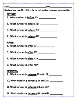 number sense worksheets freebie  mrhcreations tpt