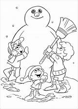 Frosty Snowman Kleurplaat Kleurplaten Sneeuwpop Kolorowanki Dzieci Sneeuwman Schneemann Malvorlagen Animaatjes Colorir Boneco Malbuch sketch template