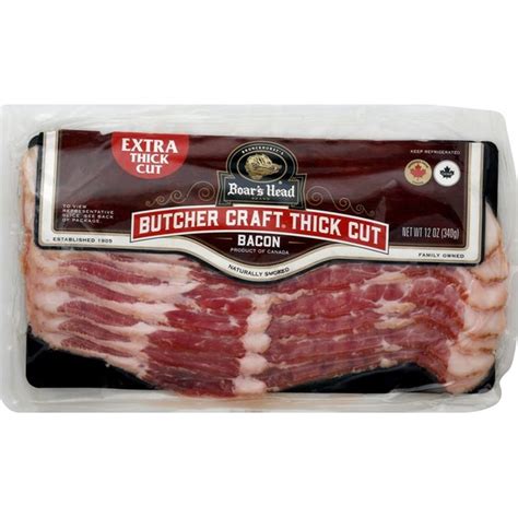 boars head smoked sliced bacon thick cut  oz  safeway instacart