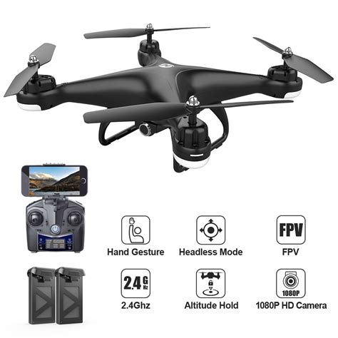 holy stone hsd fpv rc drone  p hd camera wifi quadcopter  batteries ebay