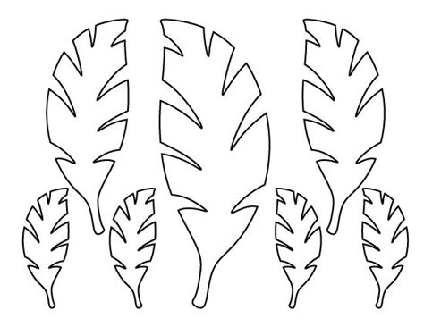 palm leaf pattern   printable outline  crafts creating