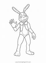 Glitchtrap Freddy Freddys Printable Coloringpages101 Kids sketch template