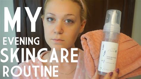 my evening skincare routine dry acne prone sensitive