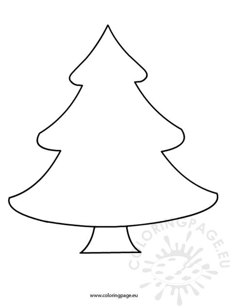 christmas tree template coloring page