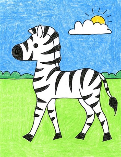 easy   draw  zebra tutorial  zebra coloring page jinzzy