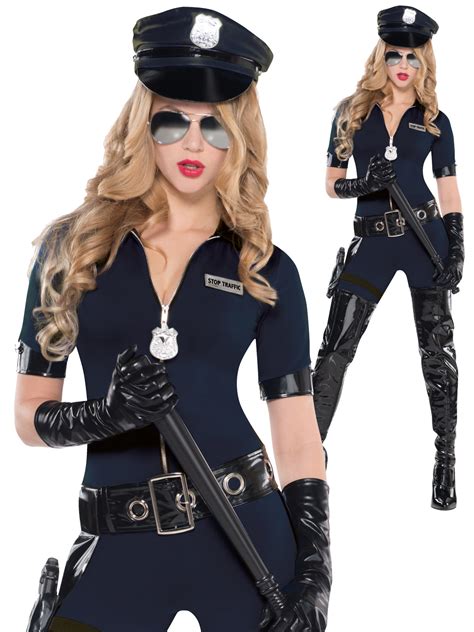 adults sexy police officer costume ladies wpc fancy dress