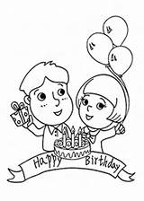 Geburtstag Mewarna Urodzinowe Kolorowanki Halaman Kertas Kidipage sketch template