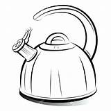Kettle Drawing Vector Teapot Tea Pot Illustration Stock Background Getdrawings Kettles Depositphotos sketch template