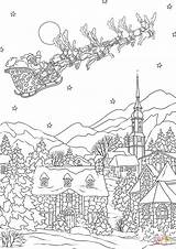 Village Flies Nickolas Seniors Navidad Santas Supercoloring Collegesportsmatchups sketch template
