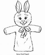 Coloring Easter Pages Bunny Puppet Animal Toy Hand Rabbit Clipart Printable Kids Bunnies Flag French Activity Print Templates Toys Master sketch template