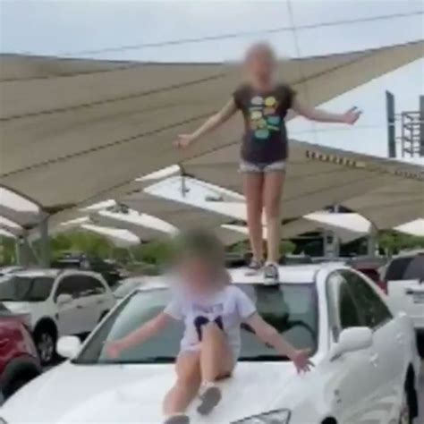 two 9 year old girls terrorize australian shopping center