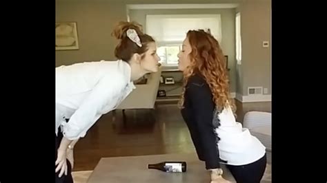 two girls kissing spin the bottle youtube