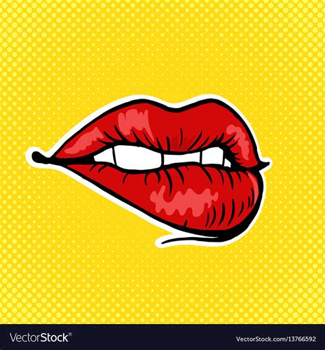 female lips pop art style royalty free vector image