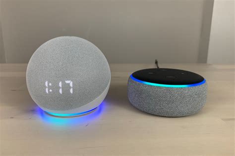 amazon echo dot  gen  clock review  clock equipped echo dot   spherical