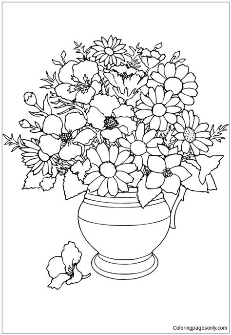 coloring pages  flower pots  flower site