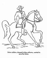 Coloring War Civil Pages Confederate Soldier Union Printables Horse Drawing Printable Flag Usa Veteran Clipart Vietnam Colouring Story Color Soldiers sketch template