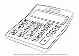 Calculator Draw Drawing Step Objects Tutorials Drawingtutorials101 Everyday sketch template