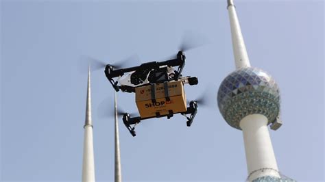 drone delivery  kuwait daaay tosyl baltyarat fy alkoyt youtube