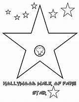 Hollywood Star Coloring Pages Template Fame Walk Kids Color Sheet Themed Drawing Sign Para Theme Sheets Cine Stars Printable Stern sketch template