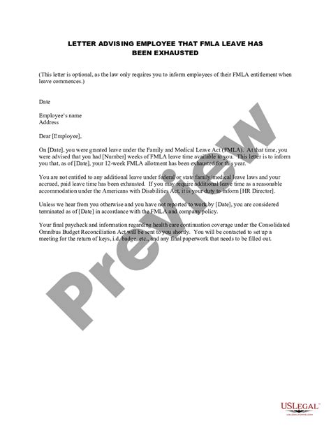 rhode island letter advising employee  fmla leave