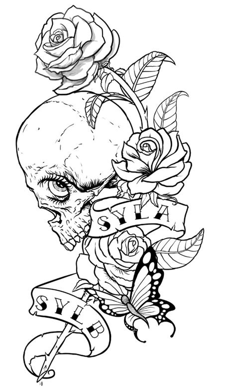 flower sugar skull coloring pages coloring pages