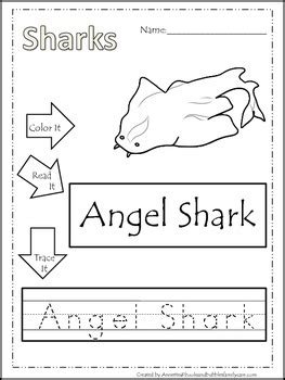 shark themed printable preschool worksheets color read trace