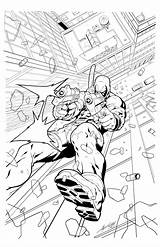 Deadpool Coloring Pages Printable Baby Colouring Superheroes Kids sketch template