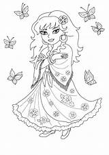 Gypsy Cassandra Colorear Colorare Colorkid Disegni Princesa Princesse Principessa Principesse Isabella Alina Piccole Milena Malvorlagen Reino Princesses Petites Princesinhas Mirabella sketch template