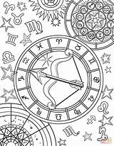 Coloring Zodiac Sagittarius Pages Sign Signs Printable Signe Adult Coloriage Sagittaire Imprimer Zodiaque Star Popular Color Sheets Supercoloring Du Choose sketch template