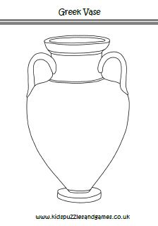 ancient greek vase colouring page kids puzzles  games
