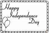 Independence Coloring Pages Card July 4th Balloons Happy Drawing Printable Color Online Paper Supercoloring sketch template