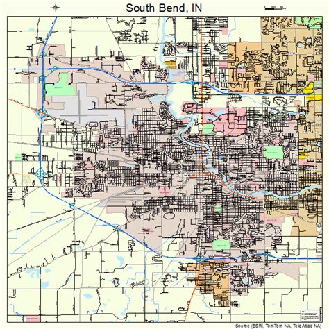 south bend indiana street map