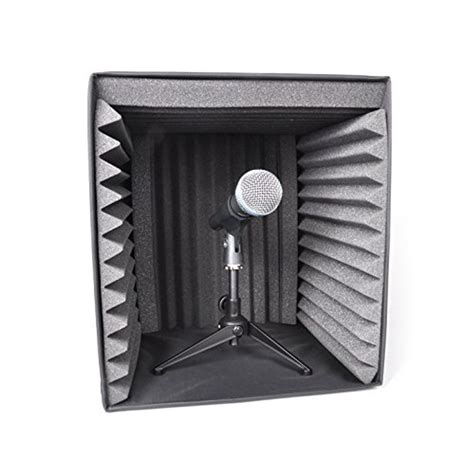 pyle psib sound recording booth box studio soundproofing foam shield isolation filter cube