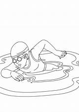 Swimming Colouring Indiaparenting Pig Peppa sketch template