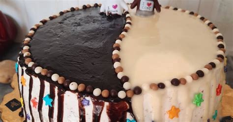 طرز تهیه کیک تولد برای دوقلوهای دختر و پسر👫😍 ساده و خوشمزه توسط 🌛⭐شب⭐🌜